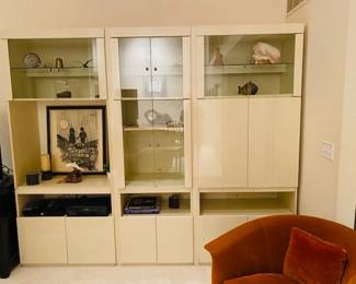 wall unit, chair, art