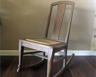 Childs Cane Seat Rocking Chair 