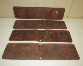 Old Metal Street Signs