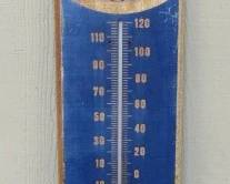 1950's Metal Mail Pouch Tobacco Thermometer - 8" x 39"