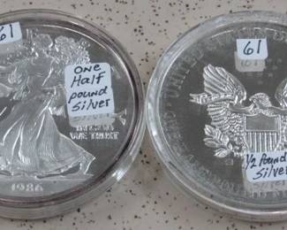 One Half Pound Silver Rounds