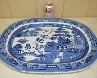 Large Blue Willow Platter