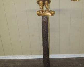 Wood Eagle Statue on Post