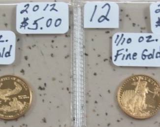 2012 Gold $5.00 Coins