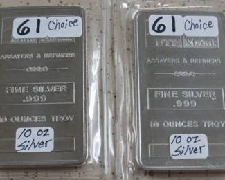 10 oz. Silver Bars