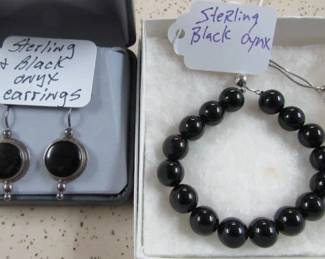 Sterling & Black Onyx Jewelry 