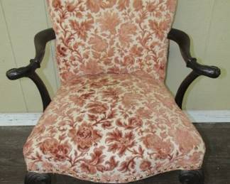 Arm Chair w/Claw & Ball Feet