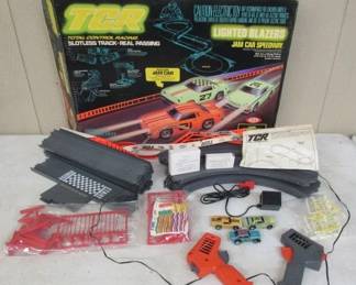 1977 Ideal Toys TCR Race Car Set in Original Box with Accessories 