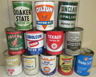 Oil Cans - Sinclair - Oilzum - Quaker State - Harley Davidson & More