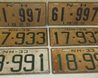 1920's & 1930's License Plates