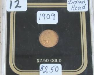 1909 Gold $2.50 Indian Head Coin