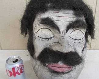 Late 1800's Papier Mache Odd Fellows Ceremonial Mask