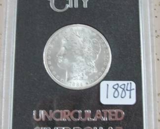 1884 UNC. Carson City Silver Dollar