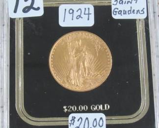 1924 Gold $20.00 Saint Gaudens Coin