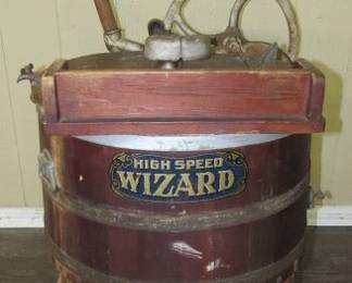 Late 1890's to Early 1900's High Speed Wizard Washing Machine