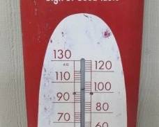 1940's Metal Coke Cigar Thermometer - 8" x 30"