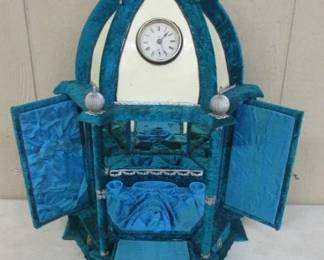 1800's Vanity Case w/Waterbury Clock in Top