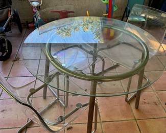 Acrylic Table and 3 chairs