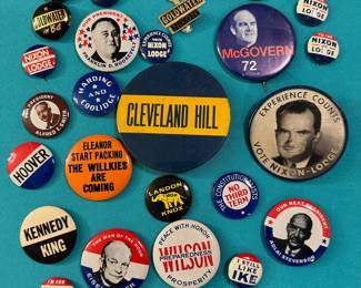 Election and political buttons