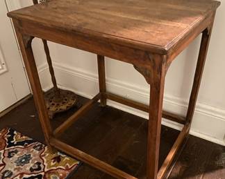 Antique wood accent table 