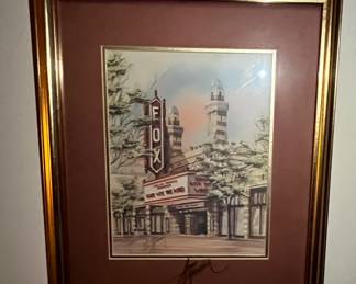 Anni Moller Fox Theater watercolor.