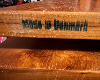 Furniture stamp on the coffee table.