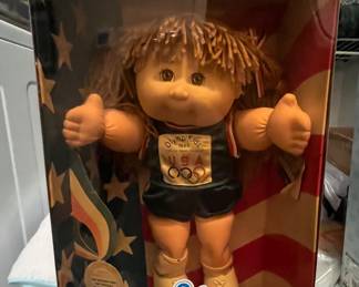 Cabbage Patch limited edition Olympikids special edition brown haired doll.