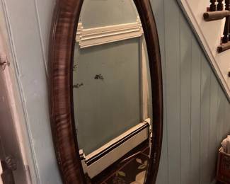 Antique oval mirror