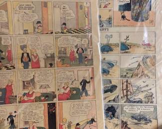 Vast amount of full newspaper page comics, 1930's - 1950's.