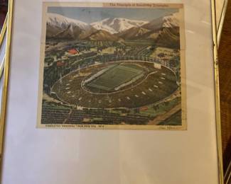 Jim Hans framed and signed postcard art. About 40 in all.