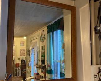 Birdseye maple large mirror