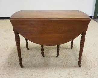 1194	ANTIQUE WALNUT DROP LEAF TABLE W/SPIRAL TURNED LEGS, APPROXIMATELY 41 IN X 24 IN X 29 IN, EACH DROP 14 IN
