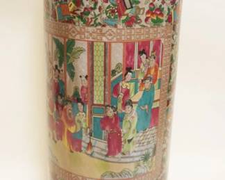 1239	PORCELAIN ASIAN UMBRELLA STAND, APPROXIMATELY 24 IN HIGH
