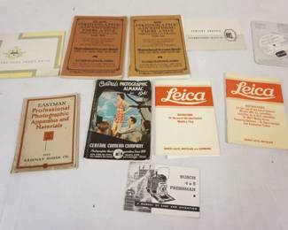 1300	GROUP OF ASSORTED CAMERA MANUALS INCLUDING LEICA
