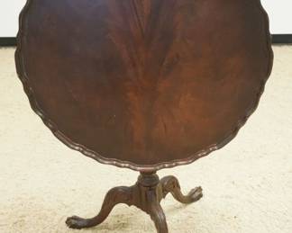1177	MAHOGANY PIE CRUST EDGE TILT TOP TABLE, APPROXIMATELY 30 IN X 29 IN HIGH
