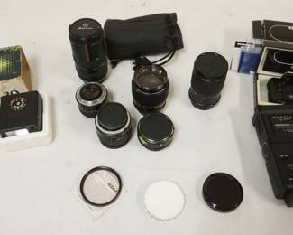 1283	GROUP OF ASSORTED CAMERA LENSES & ATTACHMENTS
