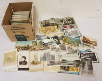 1262	LOT OF POSTCARDS & STEREO CARDS & CABINET PHOTOS, SOME LOCAL WARRN CO NJ
