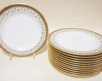 1115	SET OF 12 CAULDON LTD 8 1/2 IN PLATES HIGGIN & SELTER NEW YORK
