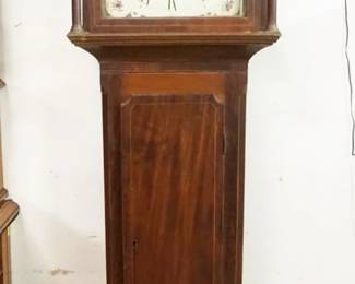 1155	ANTIQUE TALL CASE GRANDFATHERS CLOCK PLATE MARKED WALKER & FINNEMORE, APPROXIMATELY 10 IN X 20 IN X 87 IN HIGH
