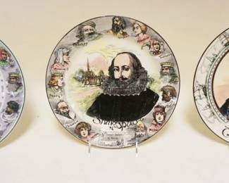 1108	3 ROYAL DOULTON PLATES SHAKESPEARE & THE ADMIRAL, APPROXIMATELY 10 1/2 IN
