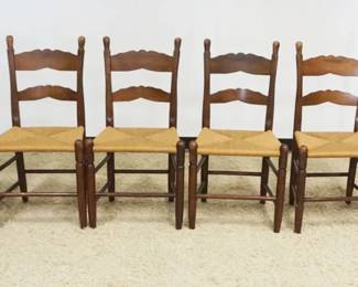 1185	SET OF 8 FRENCH COUNTRY RUSH SEAT CHAIRS
