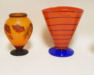 1005	GROUP OF ASSORTED CONTEMPORARY ART GLASS, LARGEST APPROXIMATELY 8 IN
