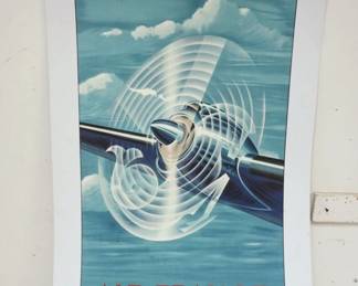 1269	AIR FRANCE TRAVEL POSTER GLUED TO CARDBOARD BACK, APPROXIMATELY 29 IN X 42 IN
