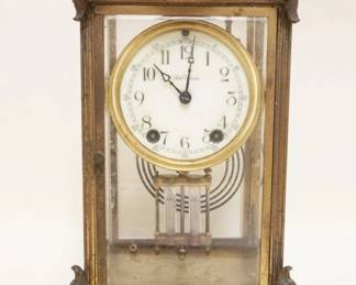 1042	SETH THOMAS CRYSTAL REGULATOR CLOCK, APPROXIMATELY 14 1/2 IN HIGH
