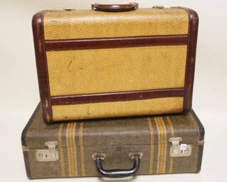 1302	2 VINTAGE SUITCASES, LARGEST APPROXIMATELY 21 IN X 7 IN X 14 IN
