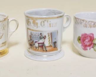 1024	ANTIQUE SHAVING MUGS, 5 ASSORTED
