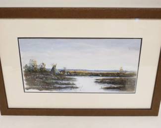 1254	FRAMED PRINT *INDIAN ENCAMPMENT* CHRISTOPHER WILLET, APPROXIMATELY 16 IN X 24 IN OVERALL

