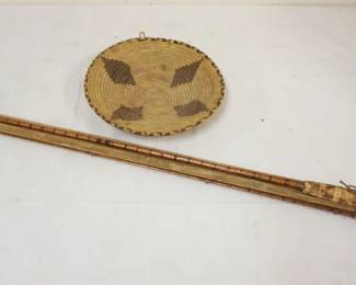 1247	BAMBOO FISHING ROD & RYE BASKET
