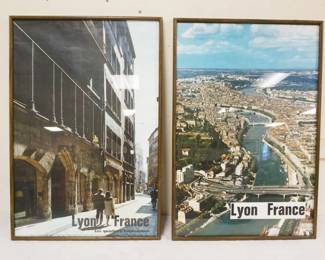 1264	2 FRENCH TRAVEL POSTERS, APPROXIMATELY 25 IN X 37 IN
