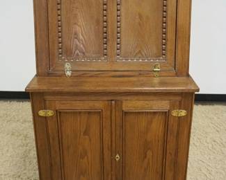 1167	ANTIQUE OAK FALL FRONT SECRTARY, APPROXIMATELY 33 IN X 15 IN X 55 IN
